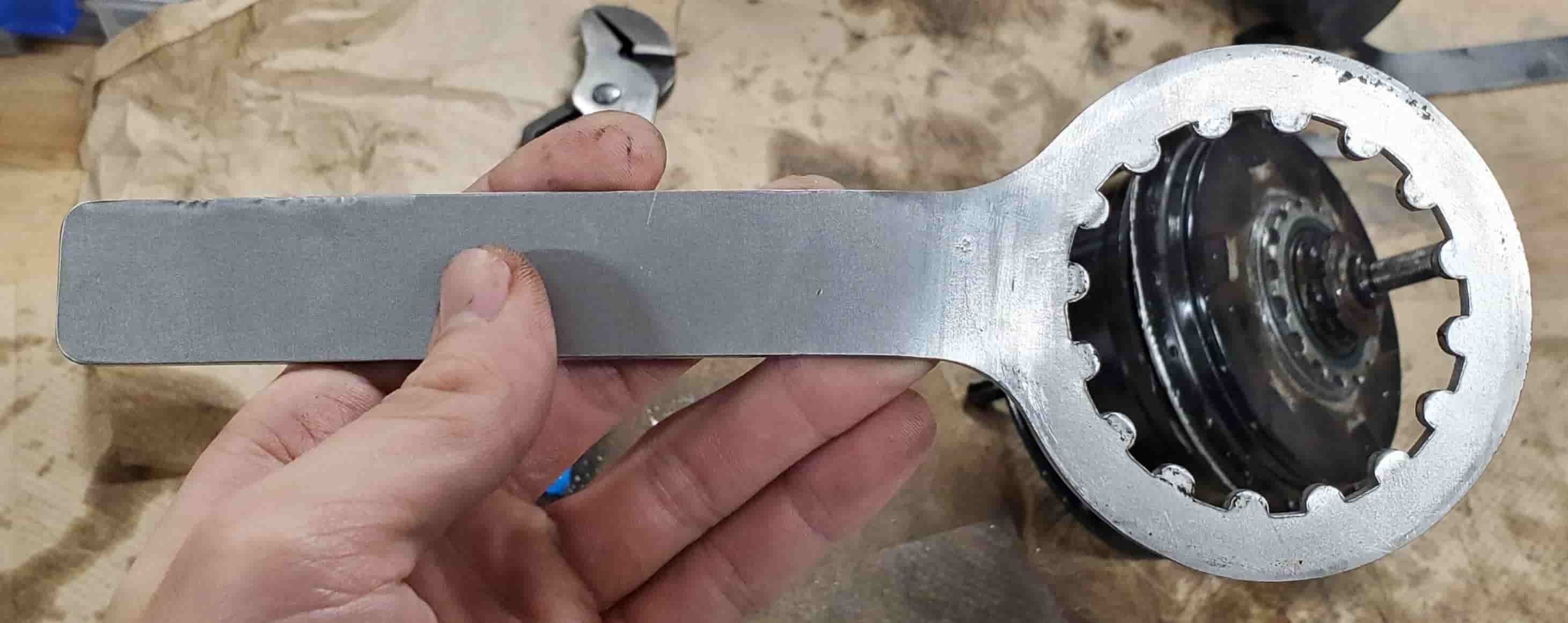 wrench bent while disassembling blubike