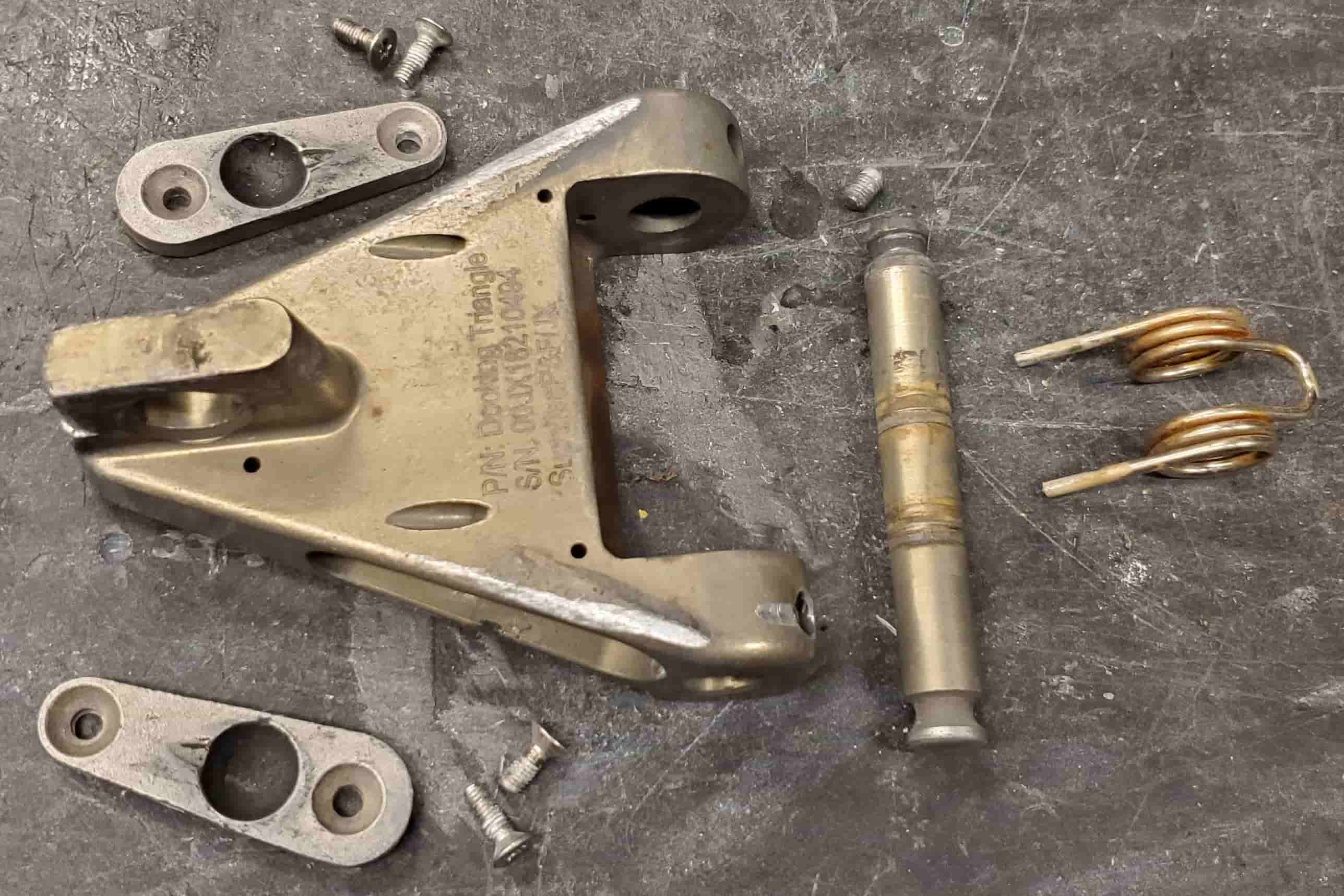 disassembled bluebike docking triangle