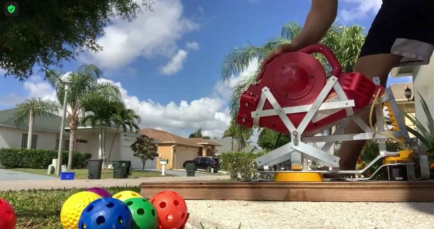 ball launcher outside