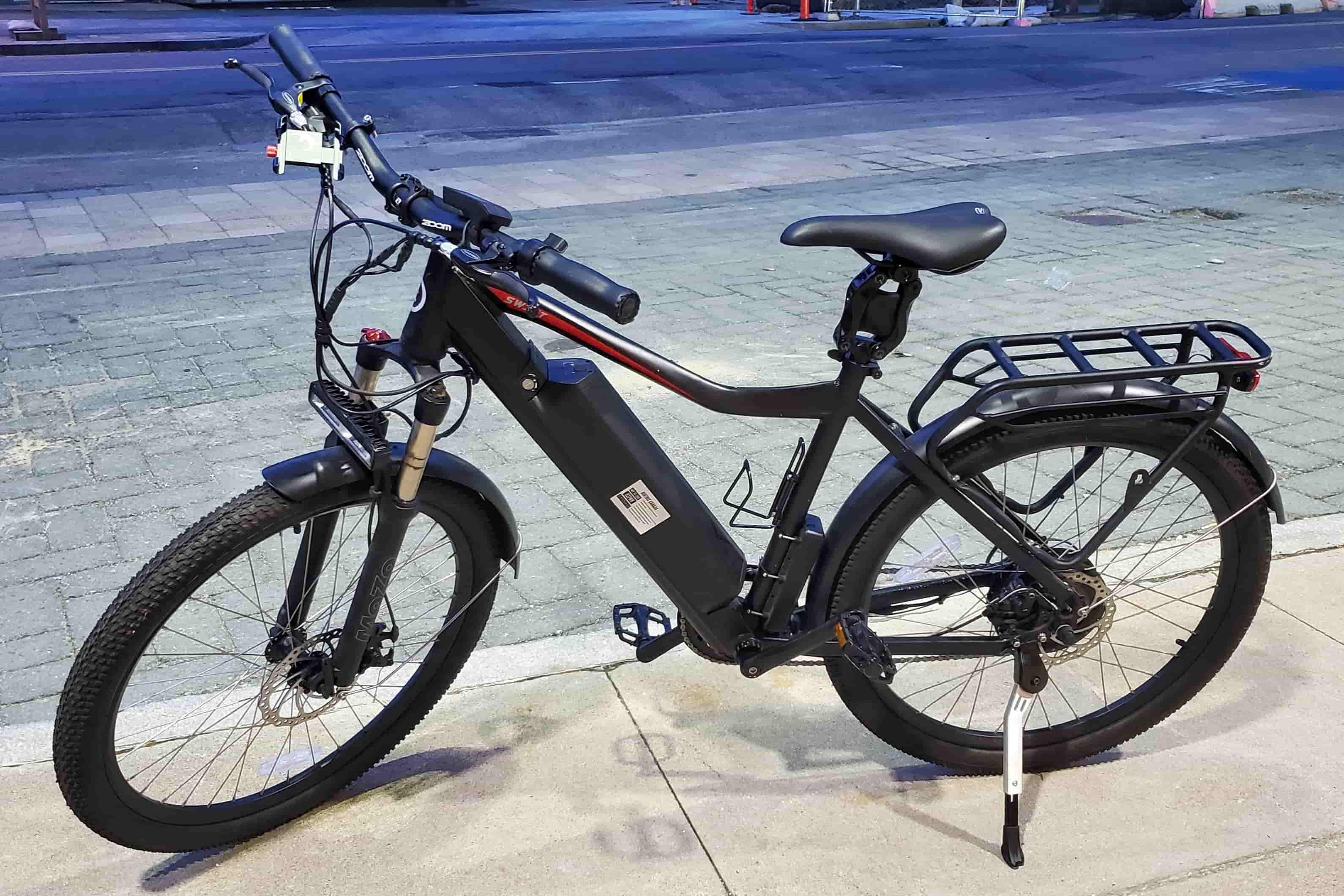 ebike with assembled kickstand