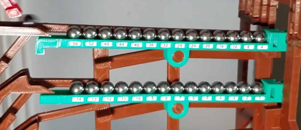 display module of mechanical ball clock