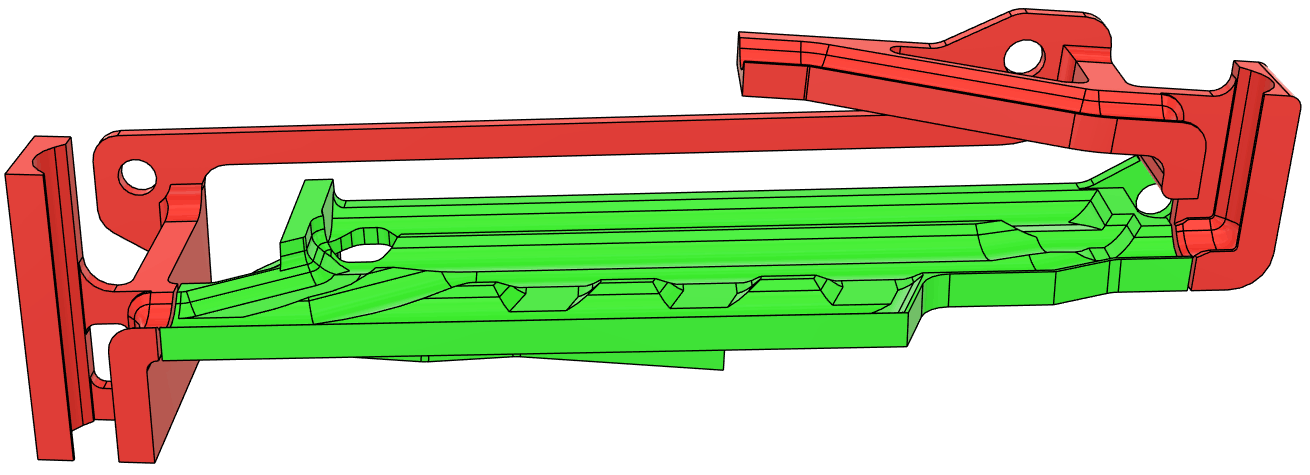 display module split into two parts