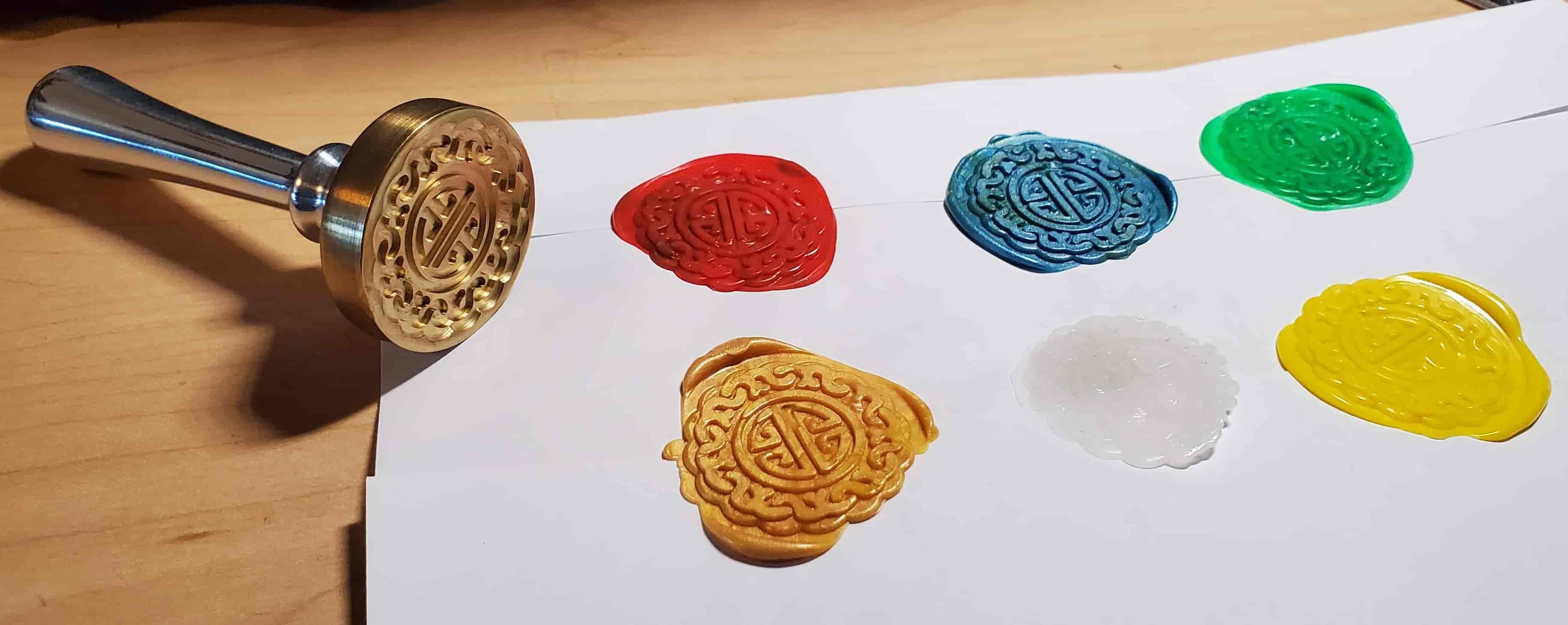 wax stamped with mooncake pattern