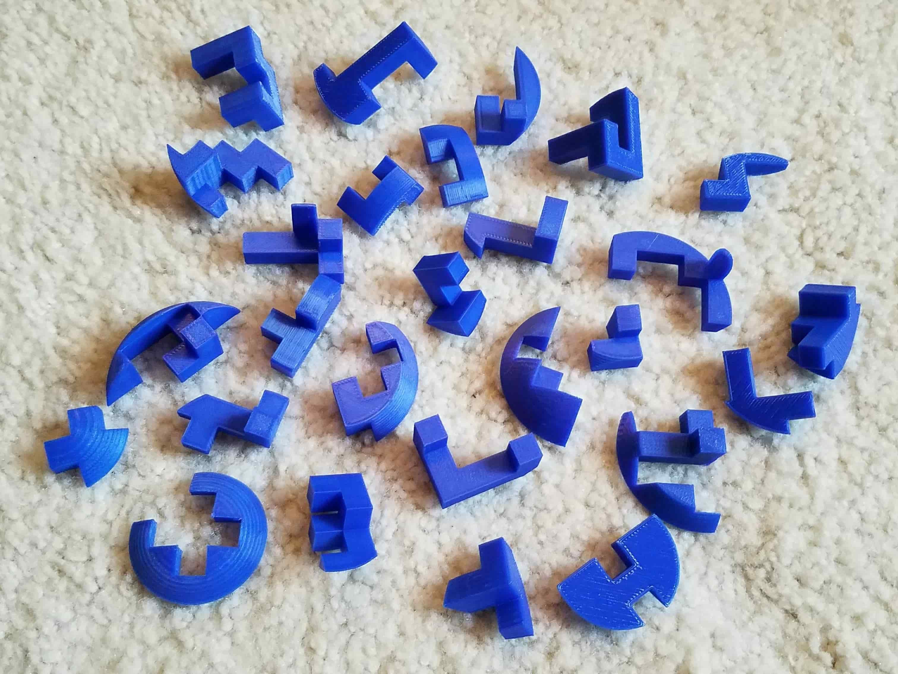 disassembled sphere puzzle