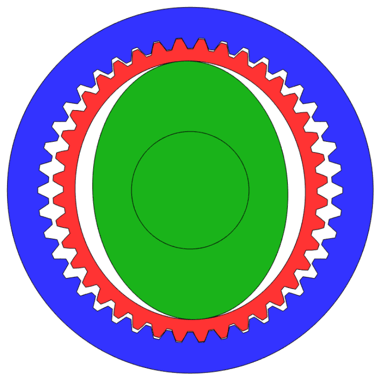 top view of harmonic gearbox