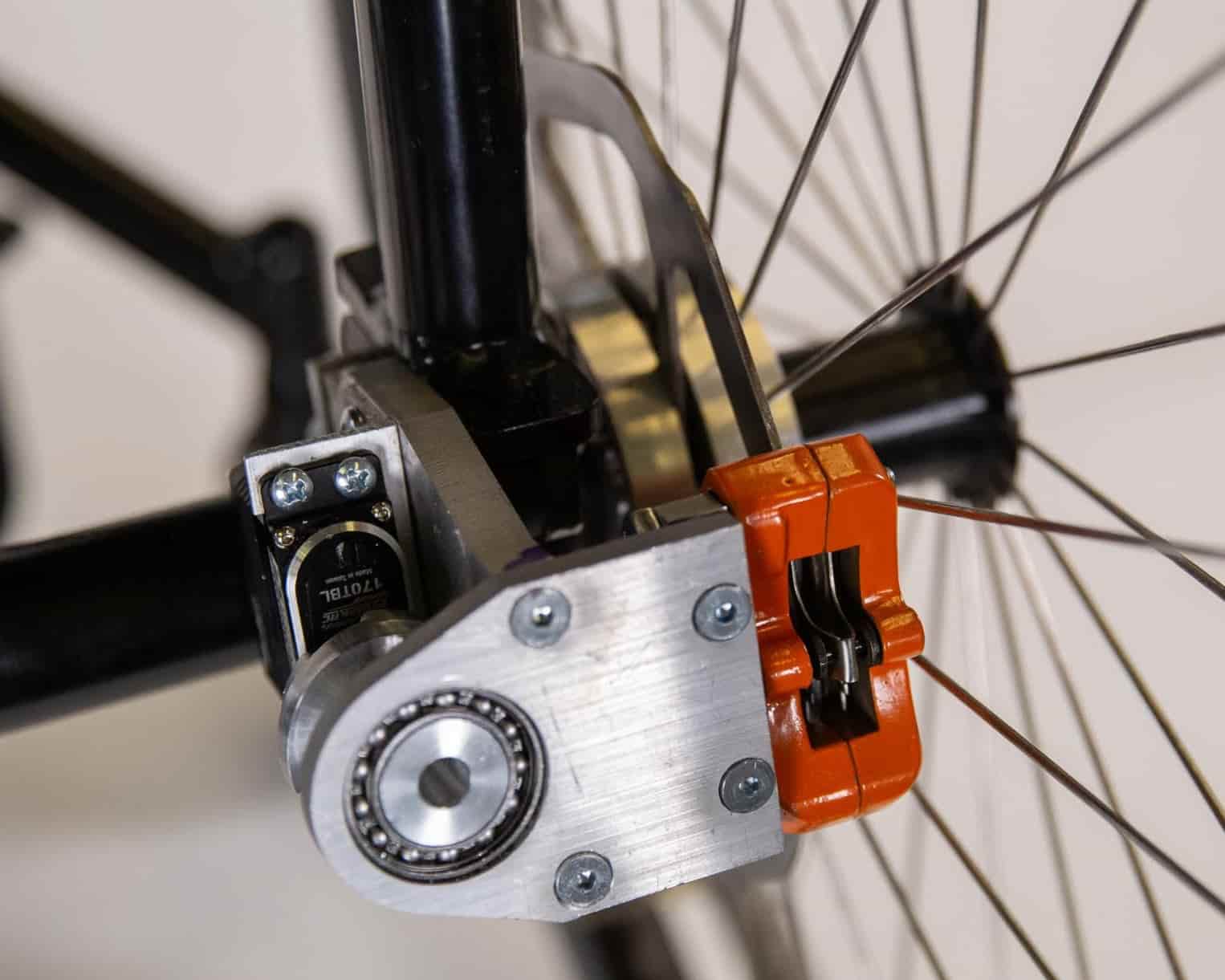 closeup of electromechanical actuator